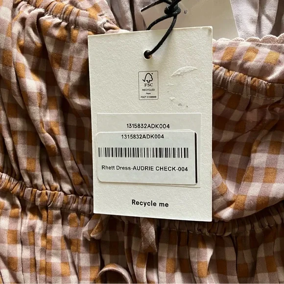 Reformation Rhett Midi Dress in Audrie Check - Size 4 - Picture 11 of 13